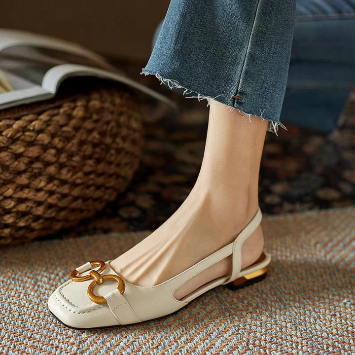 Lägenheter För Kvinnor | Slingback Fyrkantig Tå Detalj