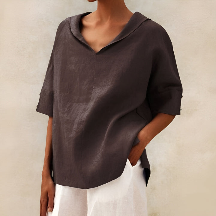 Damblus | Kortsleeve V-ringning