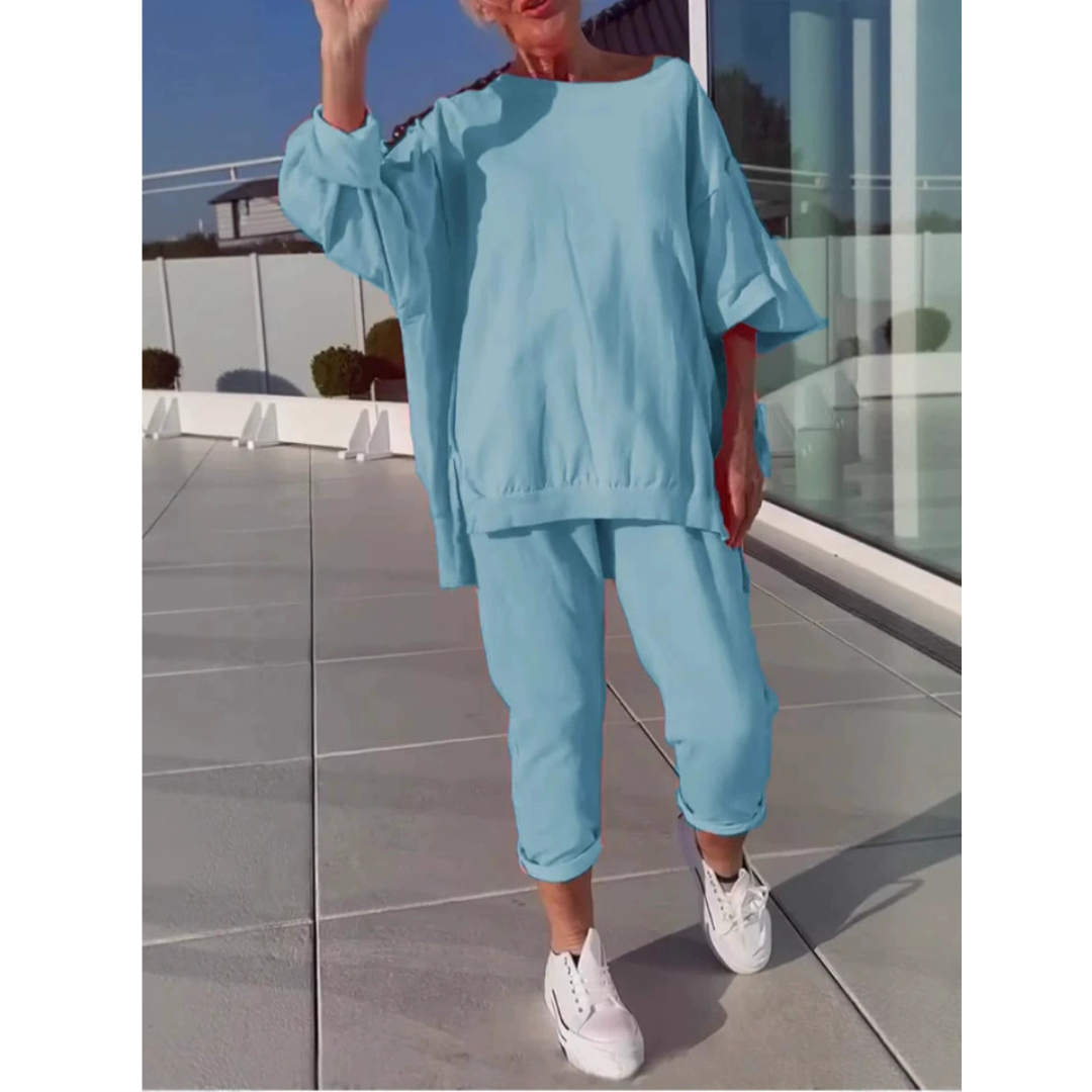 Kvinnors Loungewear | Oversized Topp Taperade Byxor