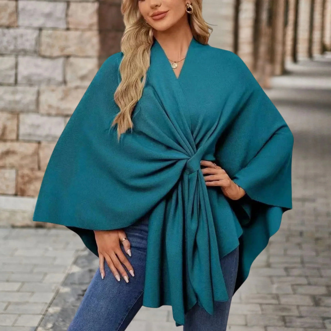 Kvinnors Poncho | Draperad Wrap Stil