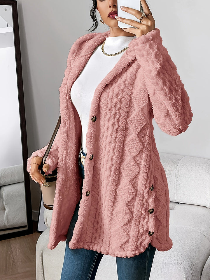Kvinnors Kofta | Huva Casual Stil
