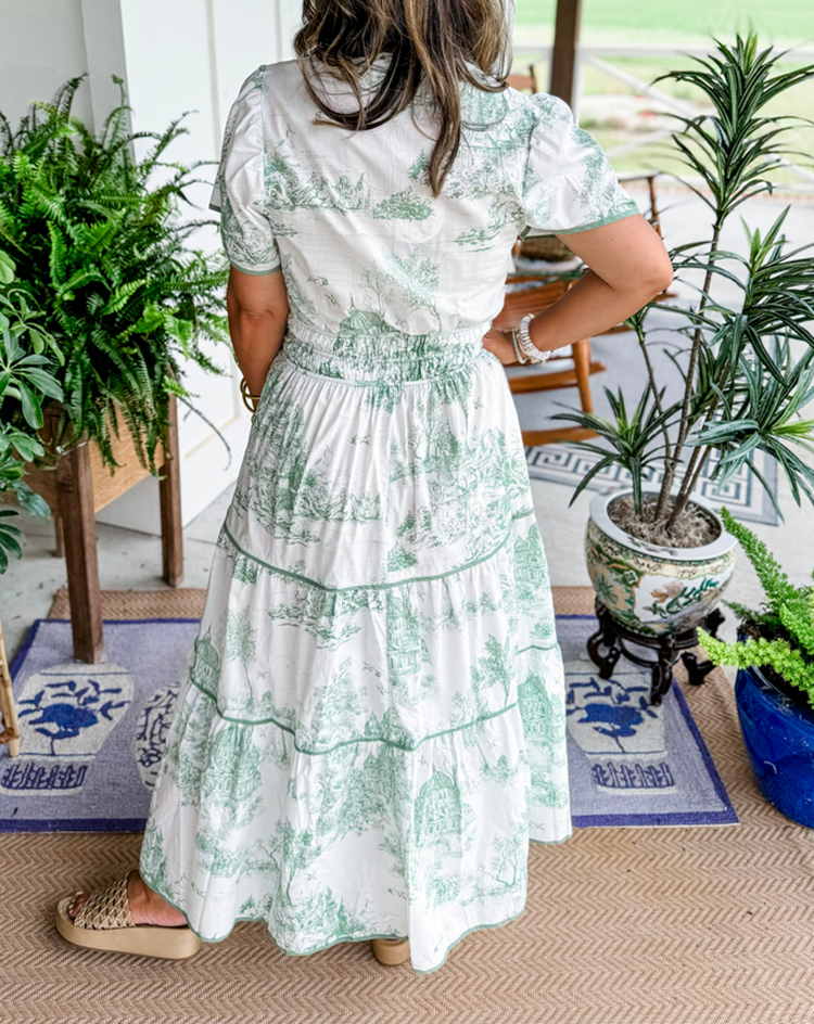 Kvinnors Klänning | Klassisk Toile Maxi