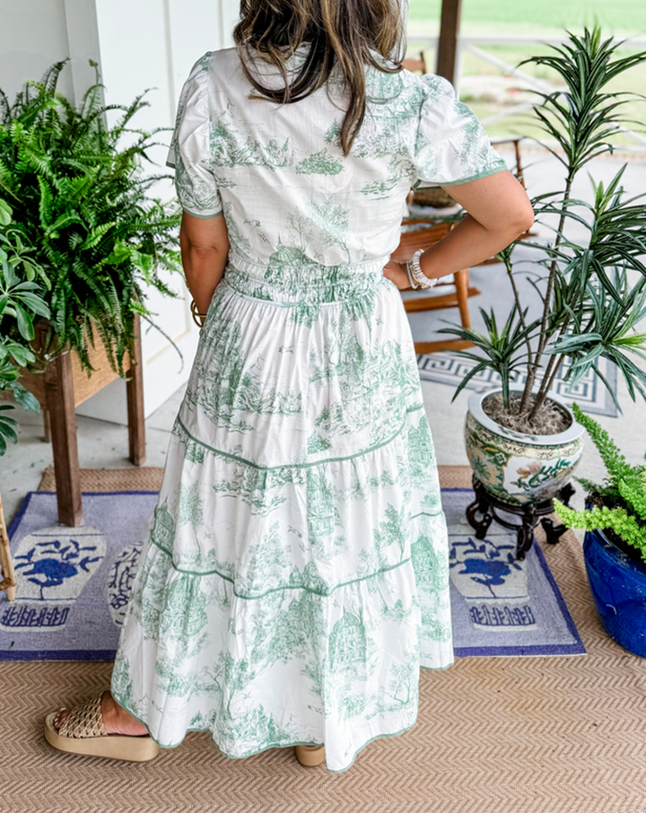 Kvinnors Klänning | Klassisk Toile Maxi