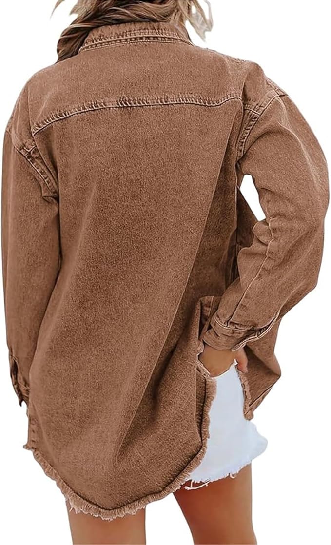 Kvinnors Jacka | Oversized Knäppning Fram
