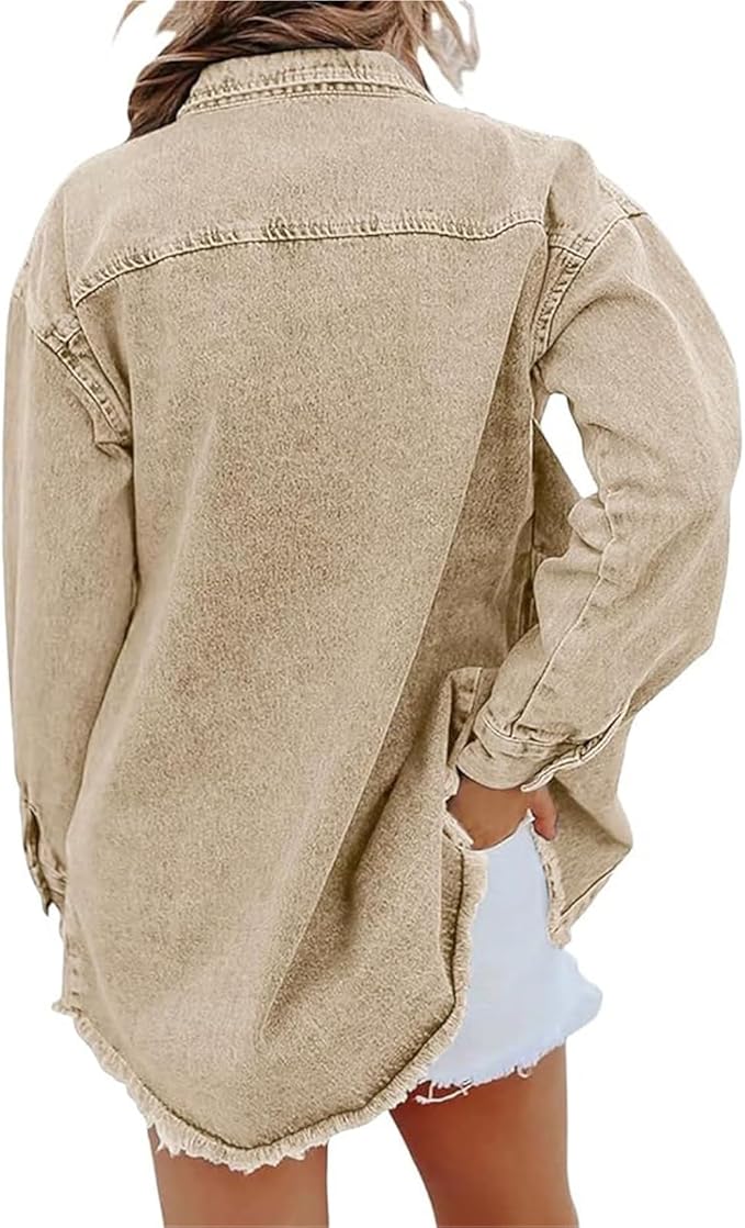 Kvinnors Jacka | Oversized Knäppning Fram