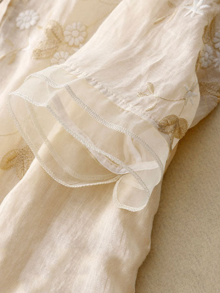 Kvinnors Blus | Broderade Accenter