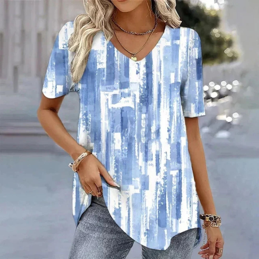 Dam T-Shirt | V-Halstryckt Design