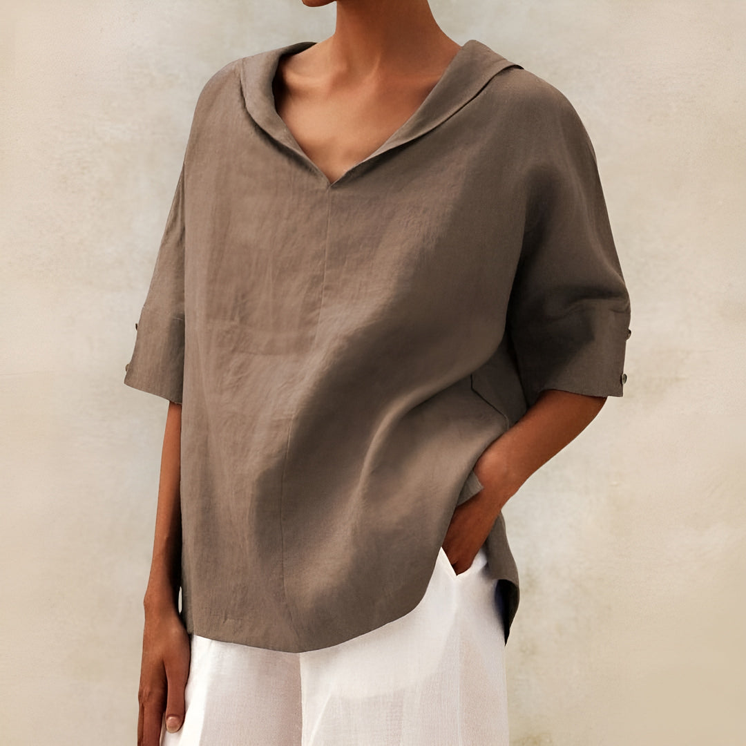 Damblus | Kortsleeve V-ringning