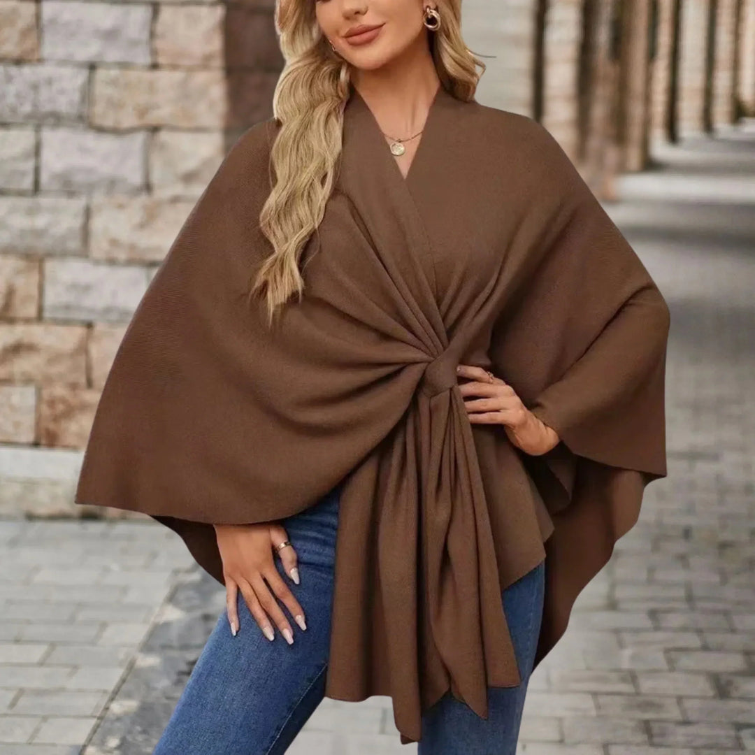 Kvinnors Poncho | Draperad Wrap Stil