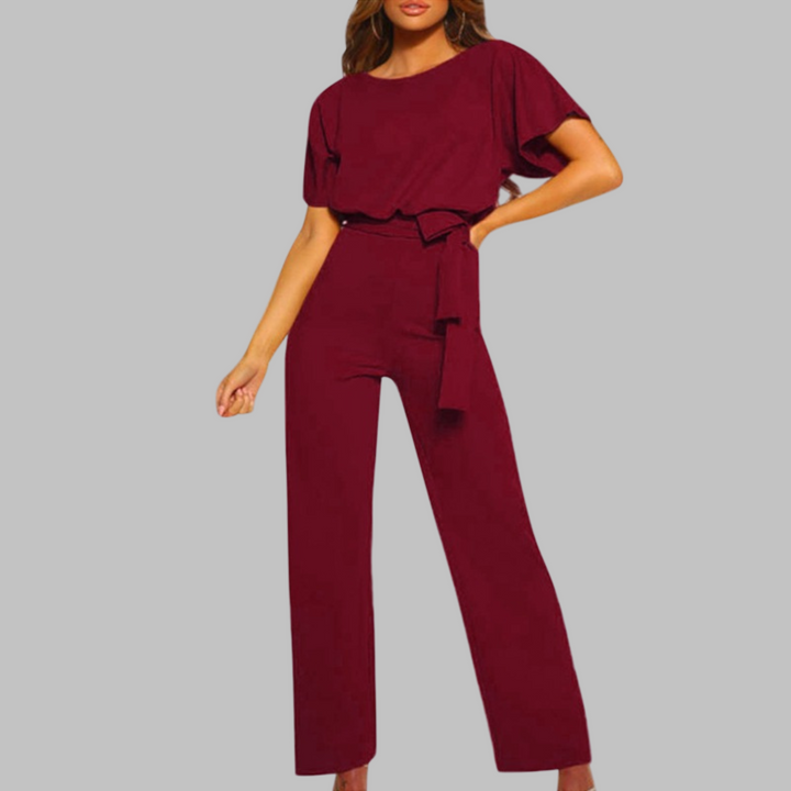 Kvinnors Vida Byxdress | Med Bälte och Fladdermusärmar
