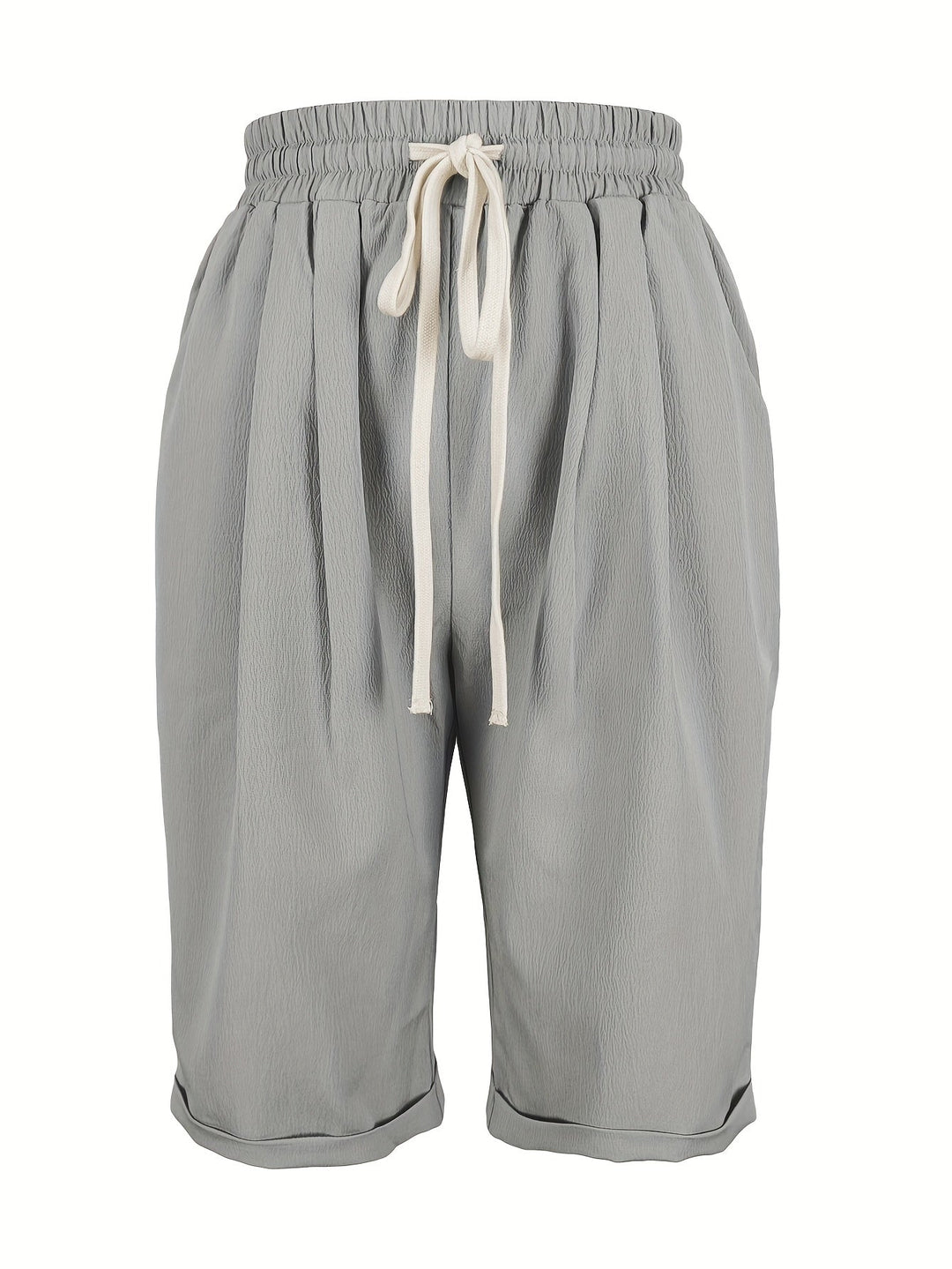 Kvinnors Shorts | Pull-On Rakt Ben Cropped