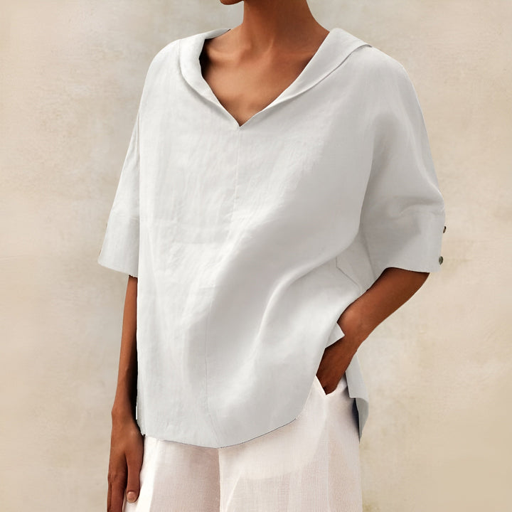 Damblus | Kortsleeve V-ringning
