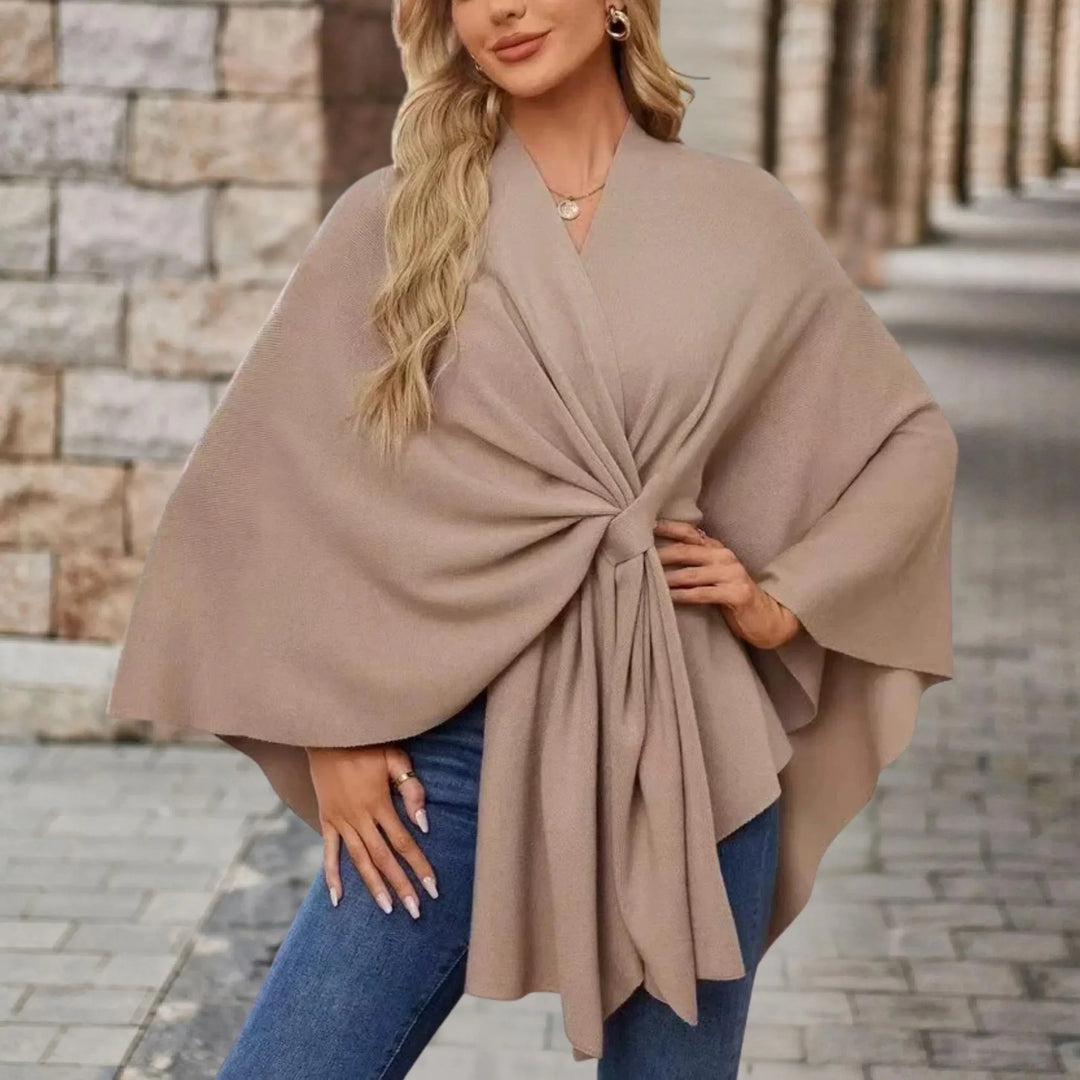 Kvinnors Poncho | Draperad Wrap Stil