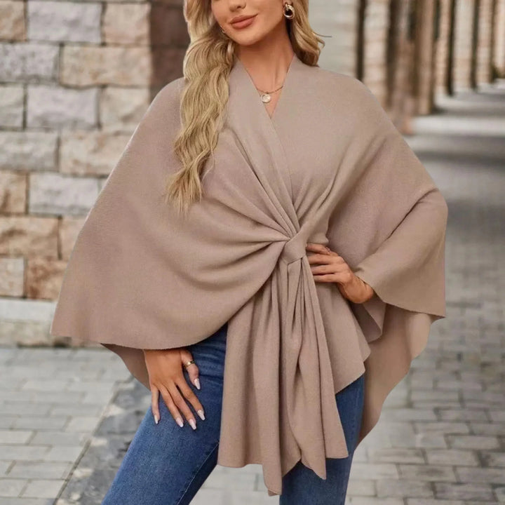 Kvinnors Poncho | Draperad Wrap Stil
