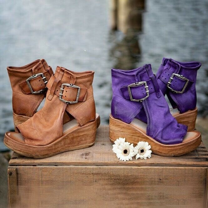 Sandaler för kvinnor | Spänne Rem Wedge Stil