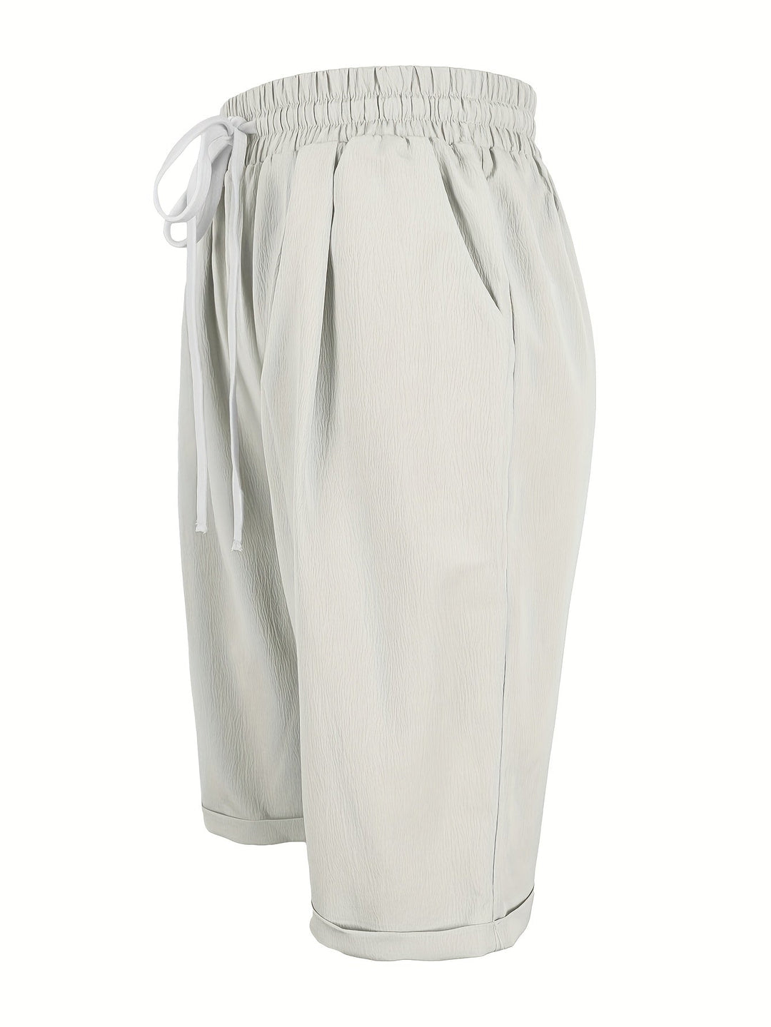 Kvinnors Shorts | Pull-On Rakt Ben Cropped