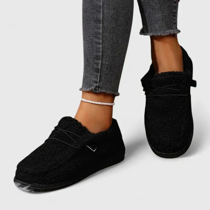Loafers för kvinnor | Platta texturerade slip-ons
