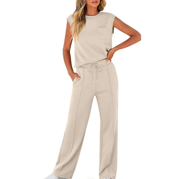 Kvinnors Sommar Co-Ord | Ärmlös Topp och Byxor