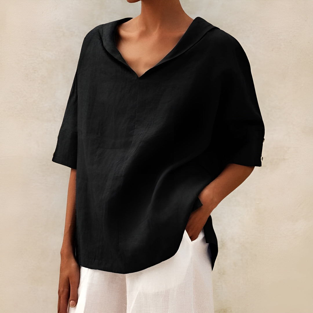 Damblus | Kortsleeve V-ringning