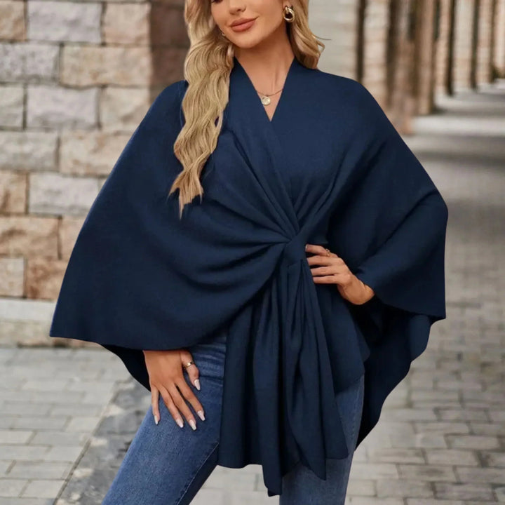 Kvinnors Poncho | Draperad Wrap Stil