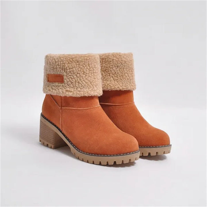 Kängor för kvinnor | Faux Shearling Cuff Ankelstil