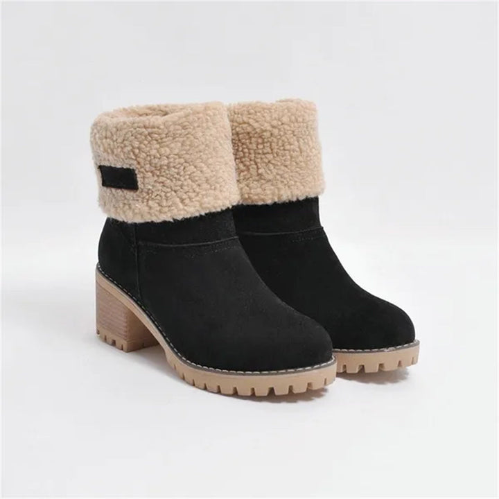 Kängor för kvinnor | Faux Shearling Cuff Ankelstil