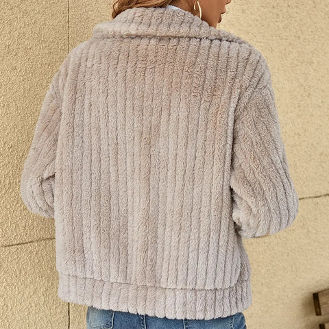 Kvinnors Cardigan | Dragkedja Framsidan Lång Ärmar