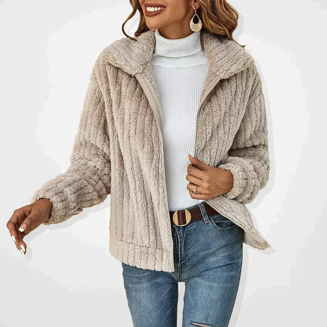 Kvinnors Cardigan | Dragkedja Framsidan Lång Ärmar