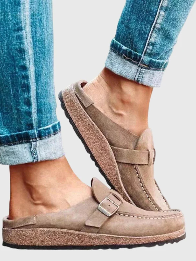 Loafers för kvinnor | Spänne Rem Stängd Tå