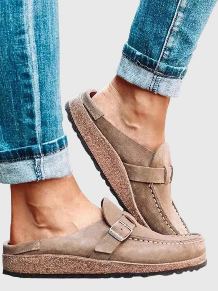 Loafers för kvinnor | Spänne Rem Stängd Tå