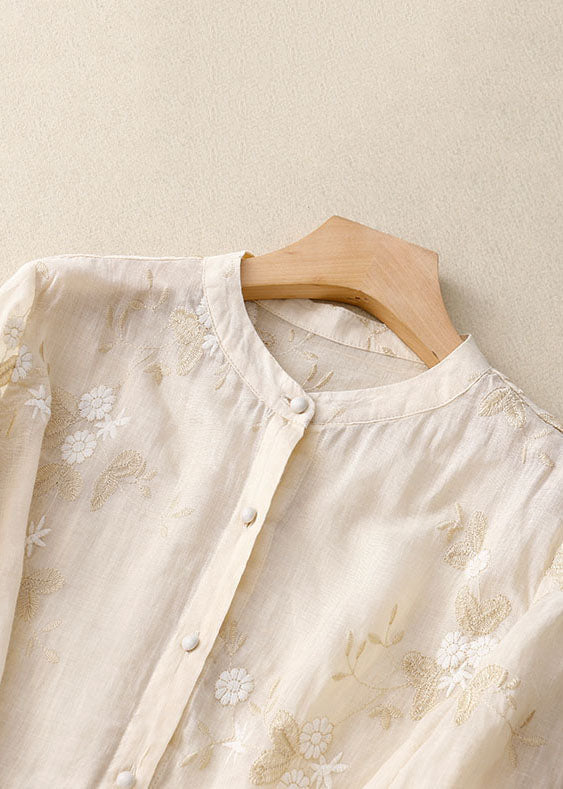 Kvinnors Blus | Broderade Accenter