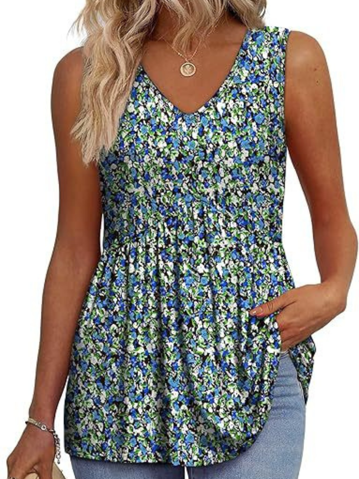 Kvinnors Topp | Ärmlös V-ringning