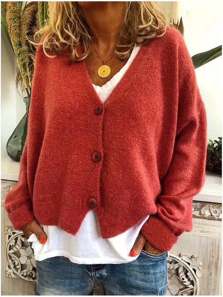 Damkofta | V-ringad med knäppning fram