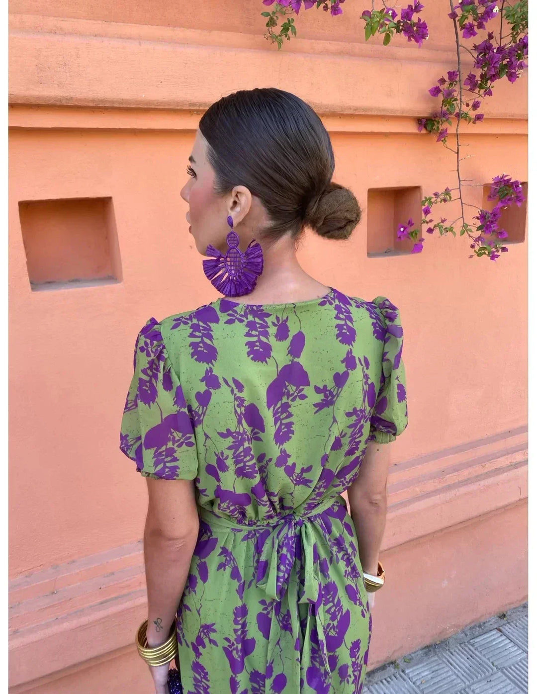 Kvinnors Klänning | Blommig Tryckdesign Maxi