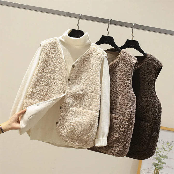 Kvinnors Outfit-set | Matchande Väst och Långärmade Toppar