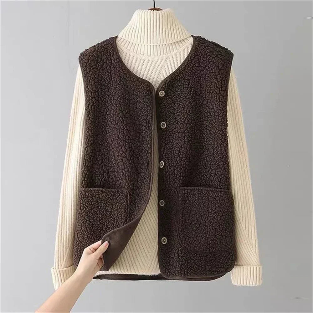Kvinnors Outfit-set | Matchande Väst och Långärmade Toppar