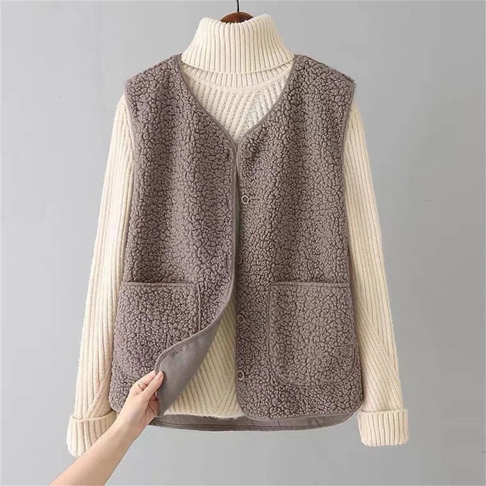 Kvinnors Outfit-set | Matchande Väst och Långärmade Toppar