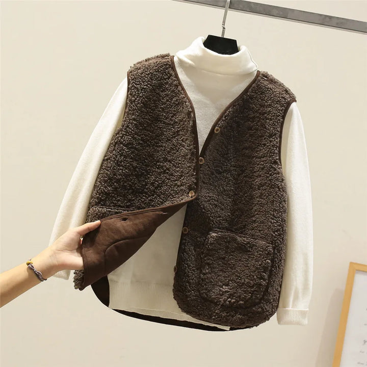 Kvinnors Outfit-set | Matchande Väst och Långärmade Toppar