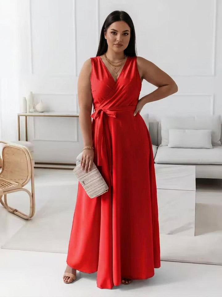 Persephone – Damernas löst sittande A-linjeformade klänning med V-ringning