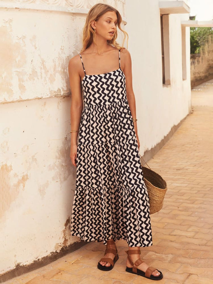 Kvinnors Boho Sommarklänning | Midi