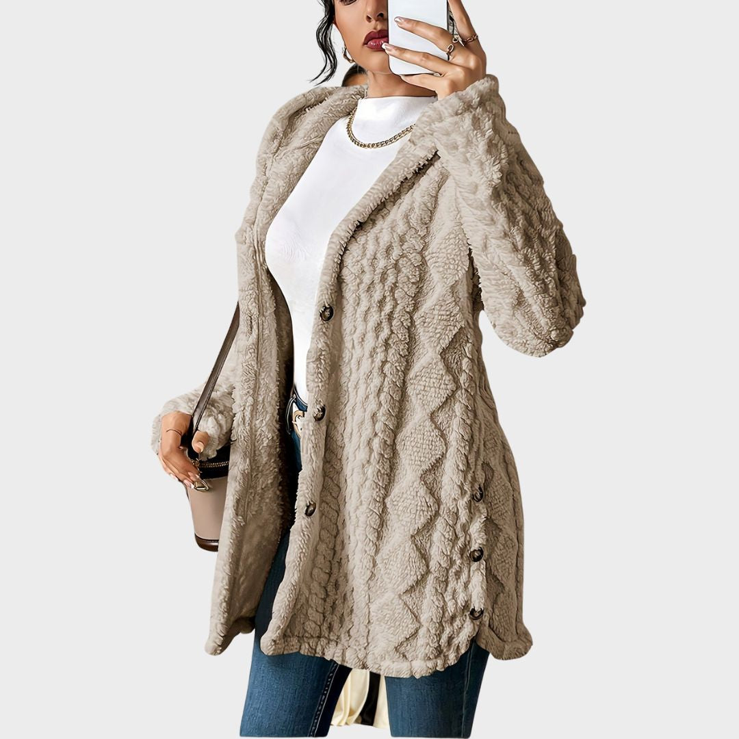 Kvinnors Kofta | Huva Casual Stil