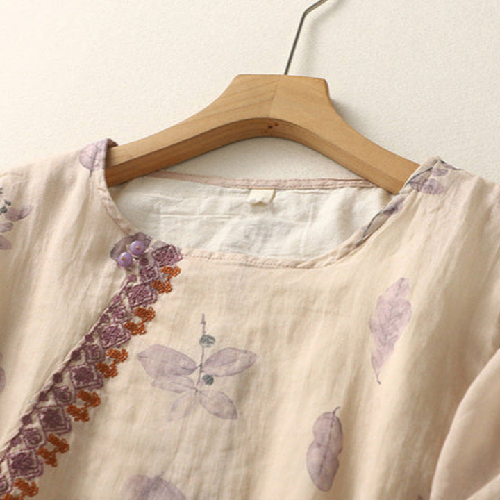 Kvinnors Blus | Knapp Framsida Detalj