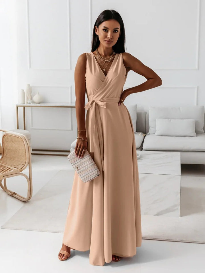Kvinnors Bröllopsgäst Maxi Klänning | Wrap Stil