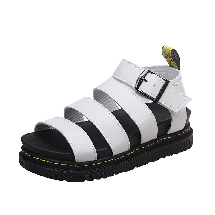 Sandaler för kvinnor | Triple Strap Plattform Ankelspänne