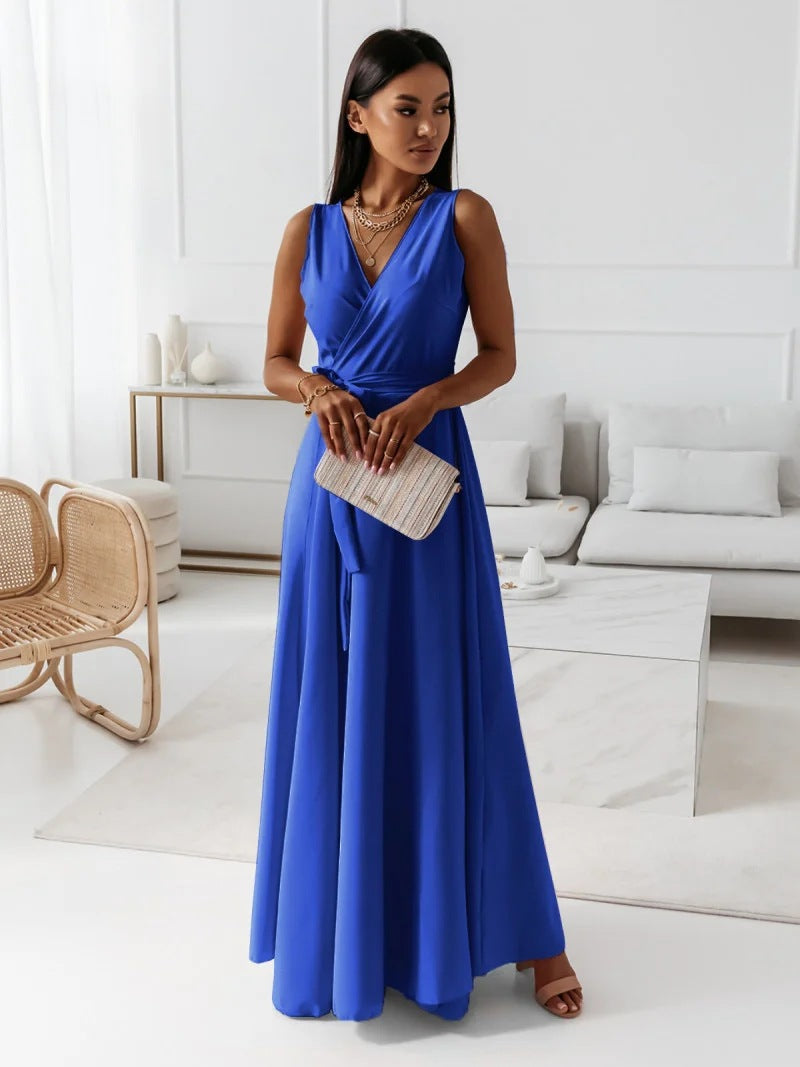 Kvinnors Bröllopsgäst Maxi Klänning | Wrap Stil