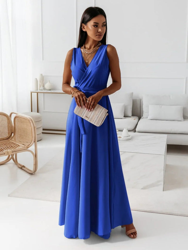 Kvinnors Bröllopsgäst Maxi Klänning | Wrap Stil