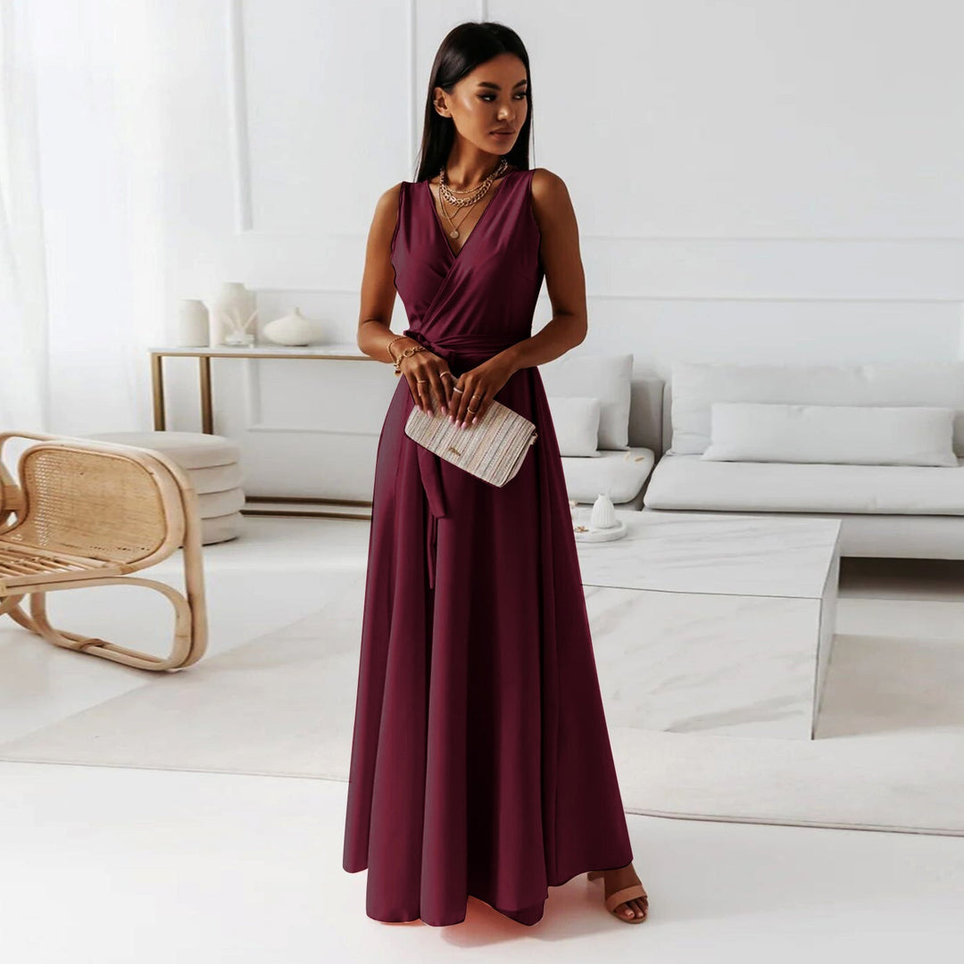 Kvinnors Bröllopsgäst Maxi Klänning | Wrap Stil