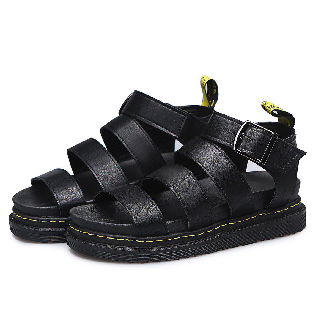 Sandaler för kvinnor | Triple Strap Plattform Ankelspänne