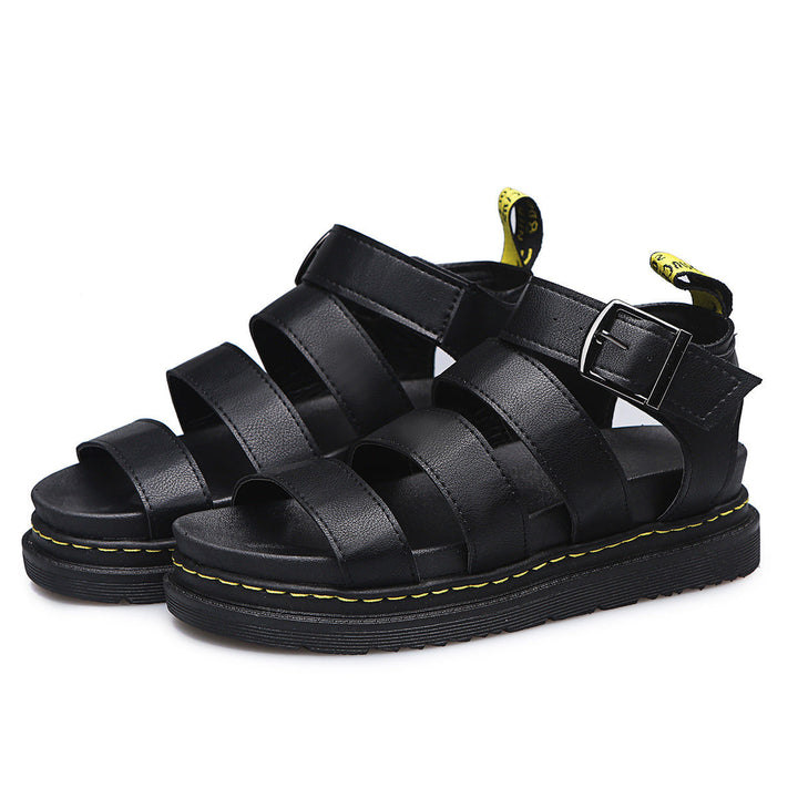 Sandaler för kvinnor | Triple Strap Plattform Ankelspänne