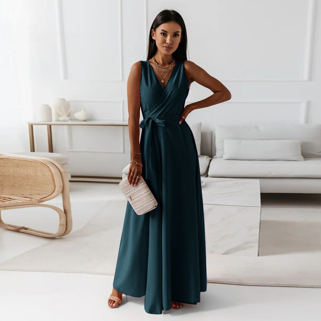 Kvinnors Bröllopsgäst Maxi Klänning | Wrap Stil